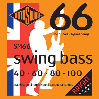 Rotosound - Swing Stainless Steel Bass String Set - 40-100