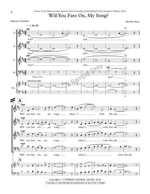Will You Fare On, My Song?  - Rose - SATB