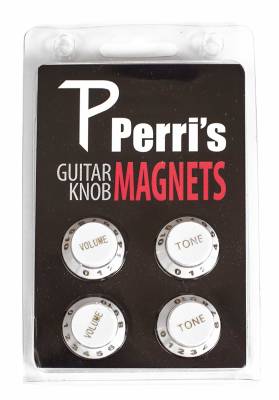 Volume & Tone Guitar Knob Fridge Magnets - Fender White