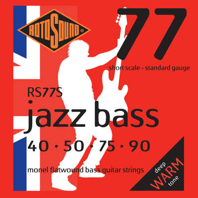 Rotosound - Jazz Bass 77 Monel Flatwound Bass Set  40-90 - Short Scale