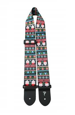 Perris Leathers Ltd - Guitar Strap, Christmas Santa Design