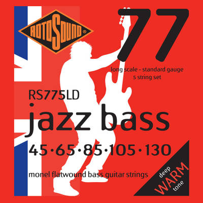 Rotosound - Jazz Bass 77 Monel Flatwound Bass Set  45-130