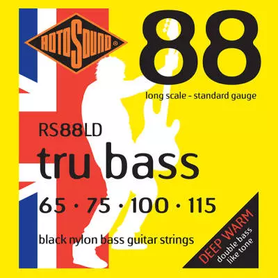 Rotosound - Black Nylon Flatwound Bass String Set 65-115