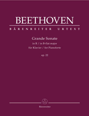 Baerenreiter Verlag - Grande Sonate for Pianoforte B-flat major op. 22 - Beethoven/Del Mar - Piano - Book