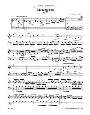 Grande Sonate for Pianoforte B-flat major op. 22 - Beethoven/Del Mar - Piano - Book