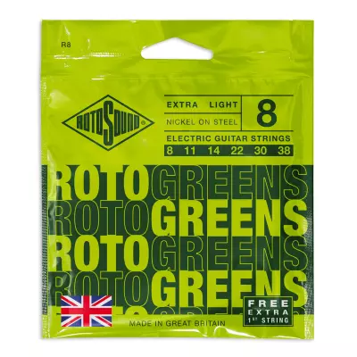 Rotosound - RotoGreens Guitar Strings - Extra-Light 8-38