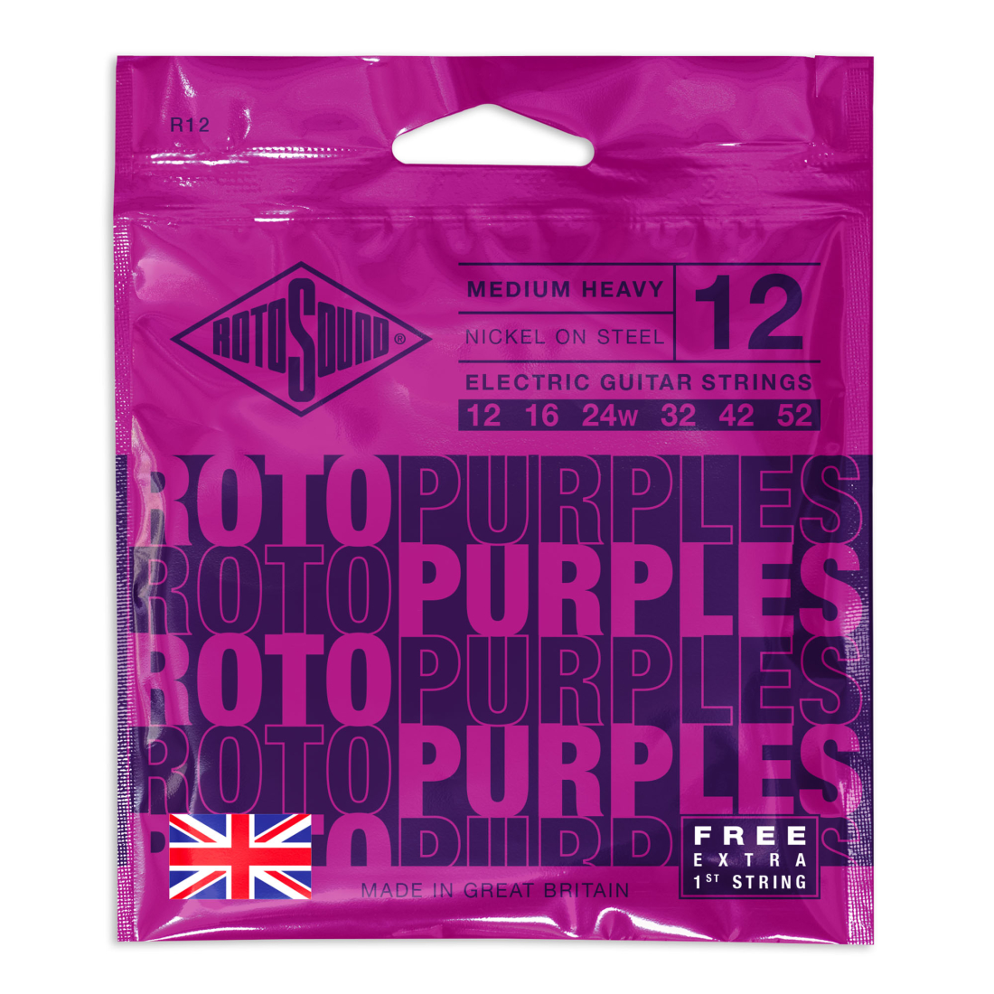 RotoPurples Heavy Guitar Strings - Medium 12-52