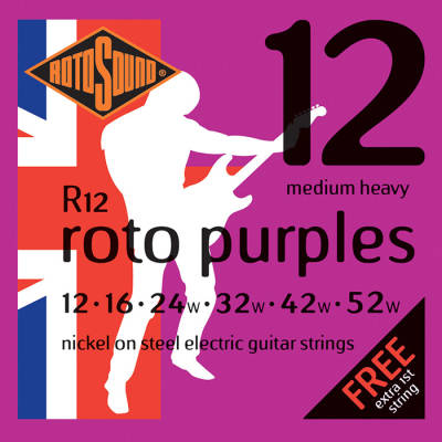 RotoPurples Heavy Guitar Strings - Medium 12-52
