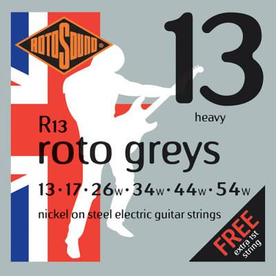 Rotosound - RotoGreys Heavy Guitar Strings  - 13-54