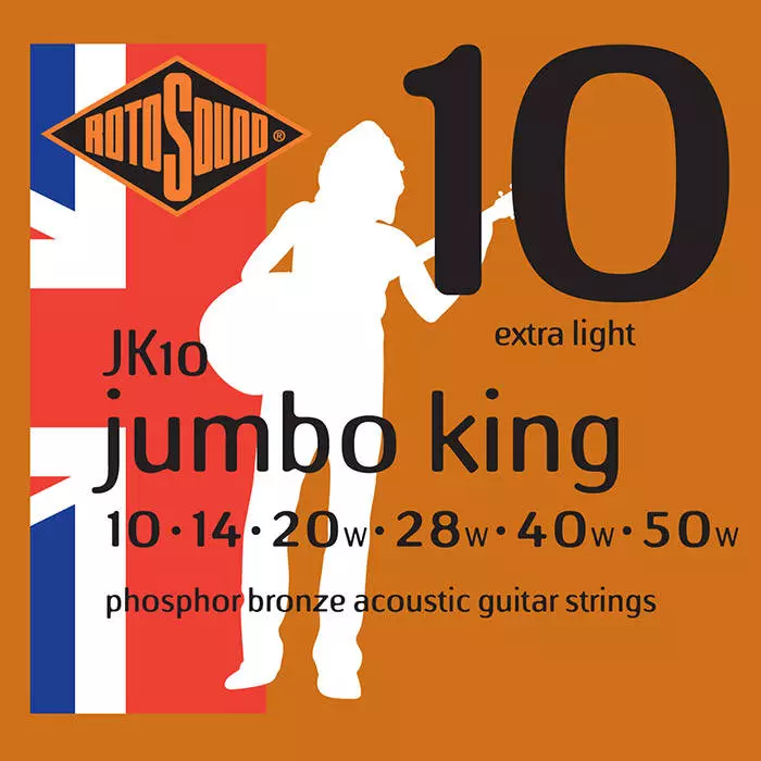 Phosphor Bronze 10-50 Extra Light Acoustic Guitar Strings