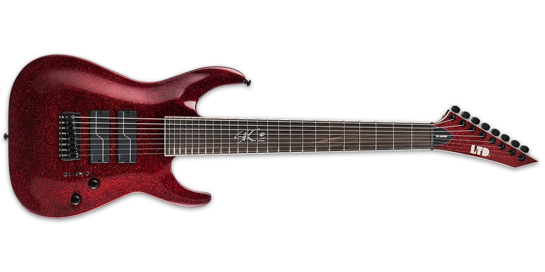 LTD SC-608 Baritone Signature Series Electric Guitar - Red Sparkle