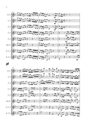Brandenburg Concerto No 3 - Bach/Thorne - Clarinet Octet