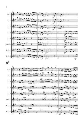 Brandenburg Concerto No 3 - Bach/Thorne - Clarinet Octet