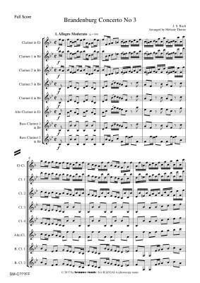 Brandenburg Concerto No 3 - Bach/Thorne - Clarinet Octet