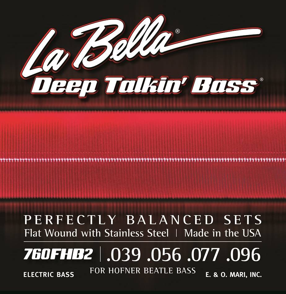 760FHB2 Beatle Bass Stainless Flat Wound Electric Bass Strings 39-96