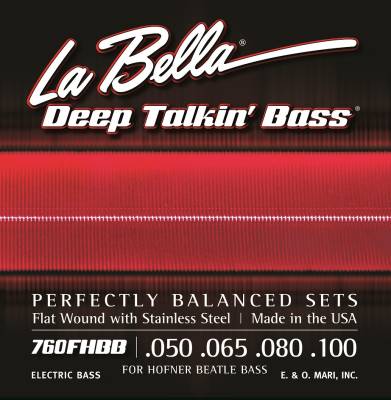 760FHBB Beatle Bass Stainless Flat Wound Bass Strings 50-100