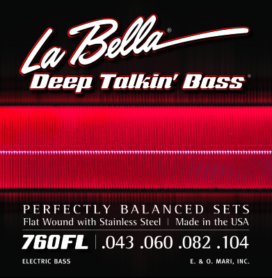 La Bella - 760FL Stainless Steel Flat Wound 4-string Bass Set 43-104