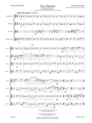Four Dances - Leshnoff/Cicconi - Saxophone Quartet