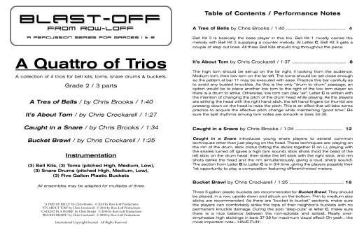 Quattro Of Trios - Brooks/Crockarell - Percussion Trios
