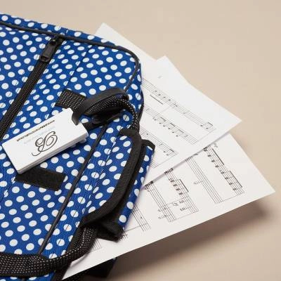 Sheet Music Bag - Blue Polka Dot