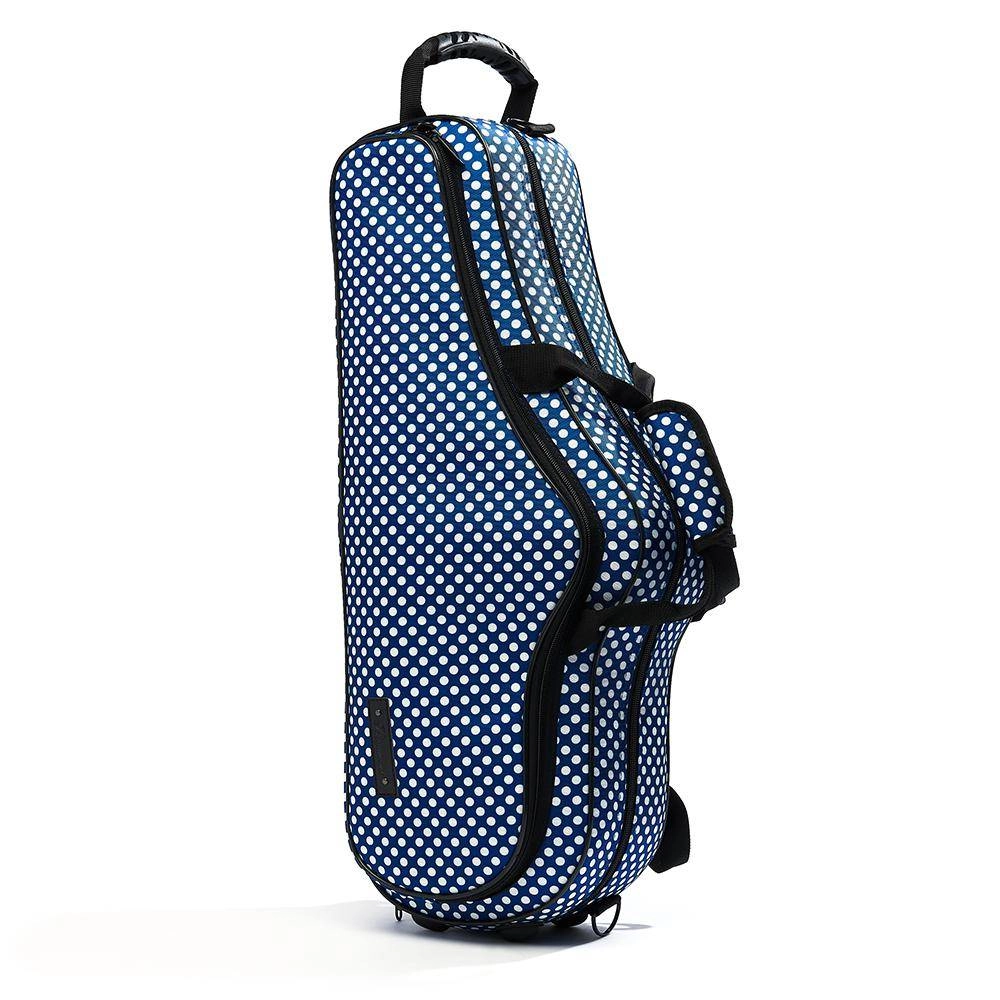 Alto Sax Case - Blue Polka Dot