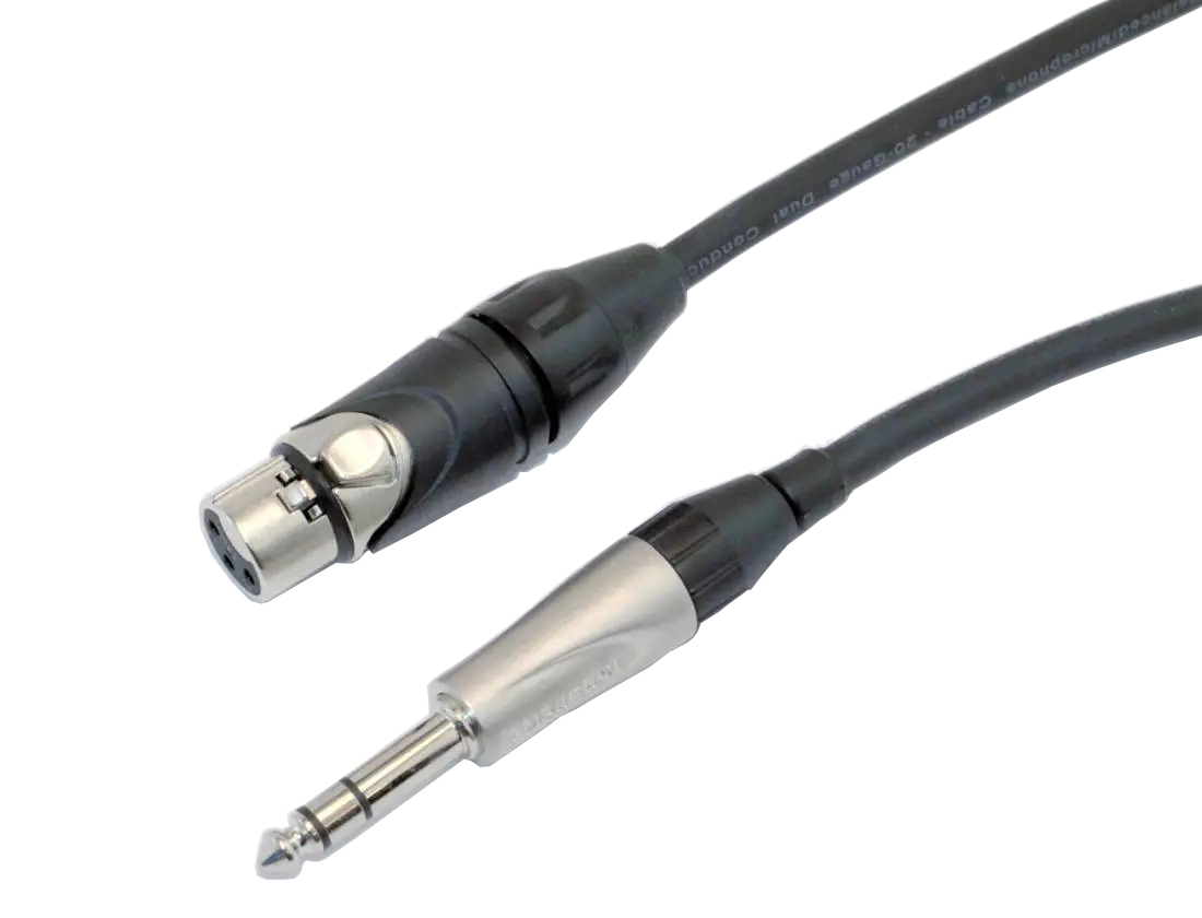 DLX Series Balanced XLR-F  to TRS Cable - 6 foot