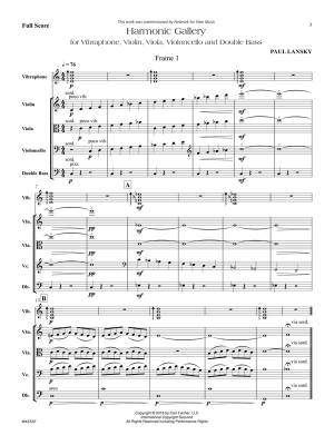 Harmonic Gallery -Lansky - Chamber Quintet (Vibraphone, Violin, Viola, Violoncello, Double Bass)