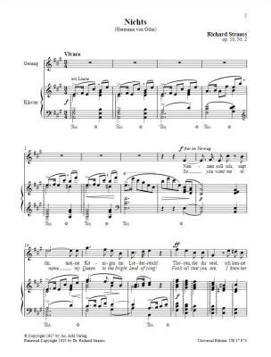 \'\'Acht Gedichte\'\' op. 10 (\'\'Eight poems\'\') - Gilm/Strauss - High Voice/Piano