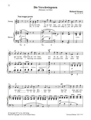 \'\'Acht Gedichte\'\' op. 10 (\'\'Eight poems\'\') - Gilm/Strauss - High Voice/Piano