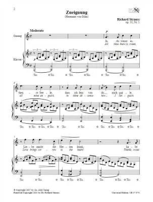 \'\'Acht Gedichte\'\' op. 10 (\'\'Eight poems\'\') - Gilm/Strauss - High Voice/Piano