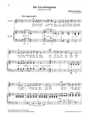 \'\'Acht Gedichte\'\' op. 10 (\'\'Eight poems\'\') - Gilm/Strauss - Medium Voice/Piano