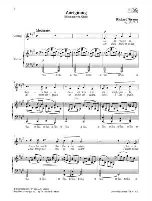 \'\'Acht Gedichte\'\' op. 10 (\'\'Eight poems\'\') - Gilm/Strauss - Medium Voice/Piano