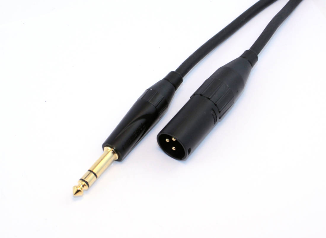 Studio One Balanced XLR-M to 1/4 TRS-M Cable - 6 foot
