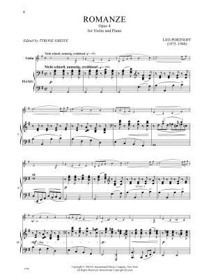 Romanze, Opus 4 - Portnoff/Greive - Violin/Piano