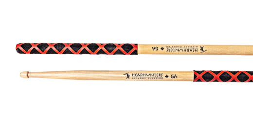 Headhunters - Hickory Classic 5A Extra Grip (Red Grip)