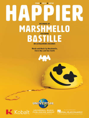 Hal Leonard - Happier - Marshmello - Piano/Vocal/Guitar - Sheet Music
