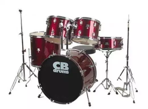 5-Piece Drum Kit with Hardware & Throne - Wine Red
