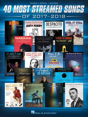 Hal Leonard - 40 Most Streamed Songs of 2017-2018 - Piano/Vocal/Guitar - Book