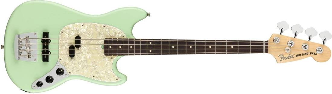 American Performer Mustang Bass, Rosewood Fingerboard - Satin Surf Green