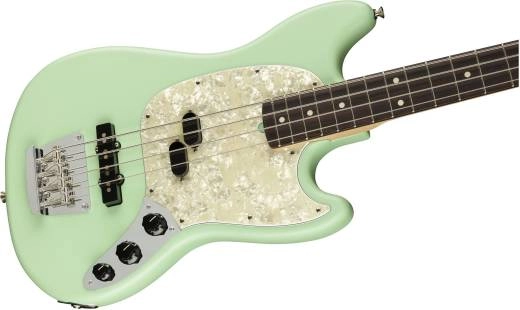 American Performer Mustang Bass, Rosewood Fingerboard - Satin Surf Green