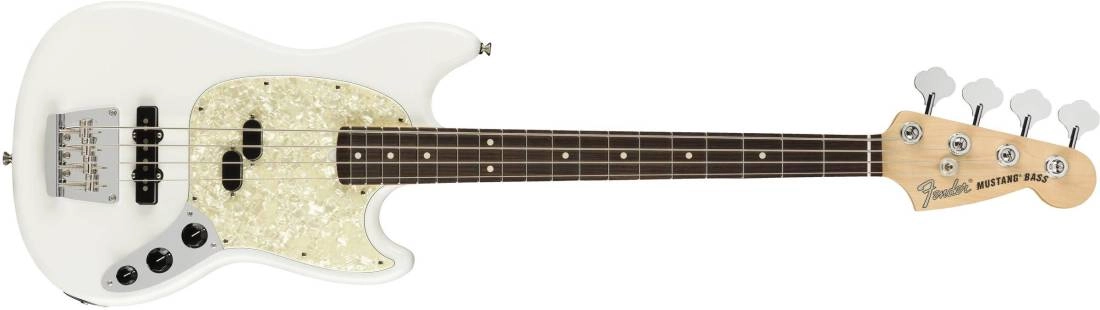 American Performer Mustang Bass, Rosewood Fingerboard - Arctic White