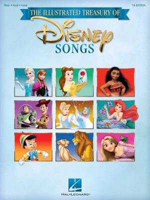 The Illustrated Treasury of Disney Songs (7th Edition) - Piano/Vocal/Guitar - Book
