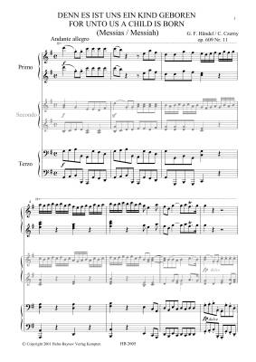 For Unto Us A Child Is Born - Handel/Czerny - Piano Trio (1 Piano, 6 Hands)