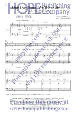 One Day Soon, We\'ll See Jesus (with Soon and Very Soon) - Crouch/McDonald - SATB