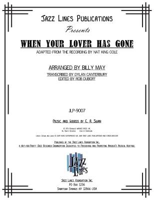 Jazz Lines Publications - When Your Lover Has Gone - Swan/May - Jazz Ensemble/Vocal