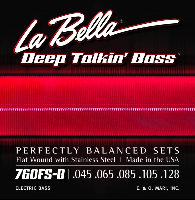La Bella - 760FS Flat Wound 5-string Bass Set, Standard 45-128