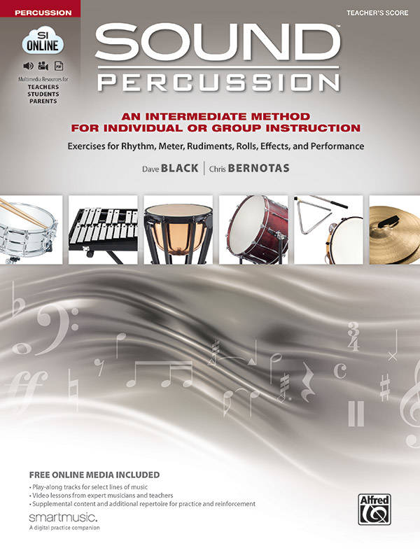 Sound Percussion: An Intermediate Method for Individual or Group Instruction - Black/Bernotas - Teacher\'s Score - Book/Media Online