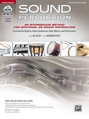 Alfred Publishing - Sound Percussion: An Intermediate Method for Individual or Group Instruction - Black/Bernotas - Accessory Percussion - Book/Media Online