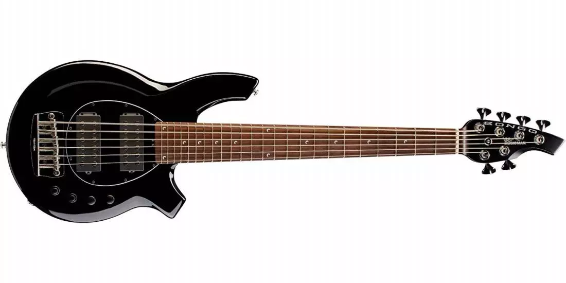 Bongo 6 HH Bass w/Black Pickguard, Rosewood FIngerboard - Black
