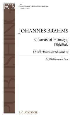 ECS Publishing - Chorus of Homage (Tafellied), Op.93b - Eichendorff/Brahms - SAATBB